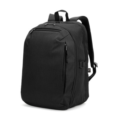 UDINE. Backpack with one full opening compartment in high density 300D recycled polyester 16